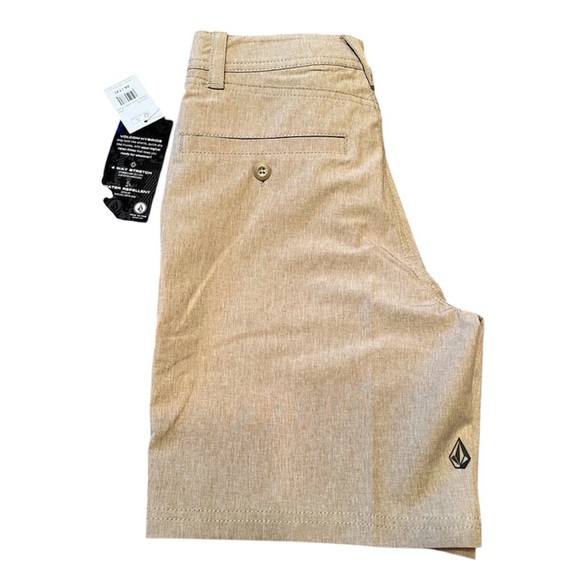 Volcom FRICKIN CROSS SHRED STATIC SHORTS - DARK KHAKI Size 12 (26 in waist) - Picture 6 of 10